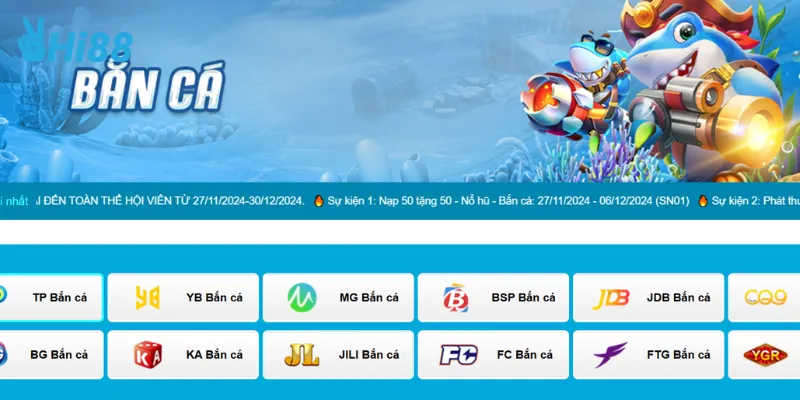 Bắn cá nổ hũ Hi88 có giao diện dễ sử dụng, trải nghiệm mượt mà