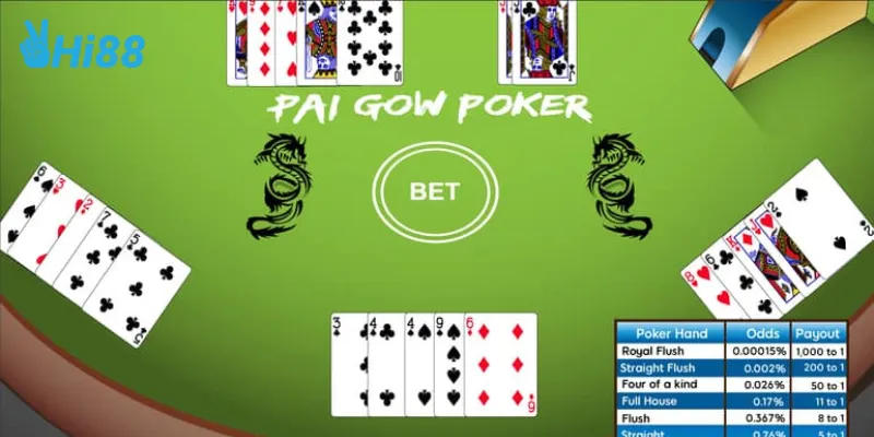 Cách chơi Pai Gow Poker